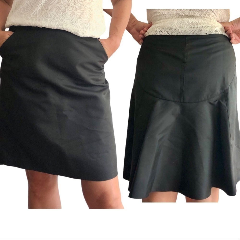 LEON Max max studio limited edition Midi Skirt black with longer back